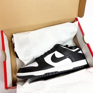 NIKE MEN'S DUNK LOW RETRO PANDA WHITE/BLACK- WHITE DD1391 100 SIZE 11 BRAND NEW